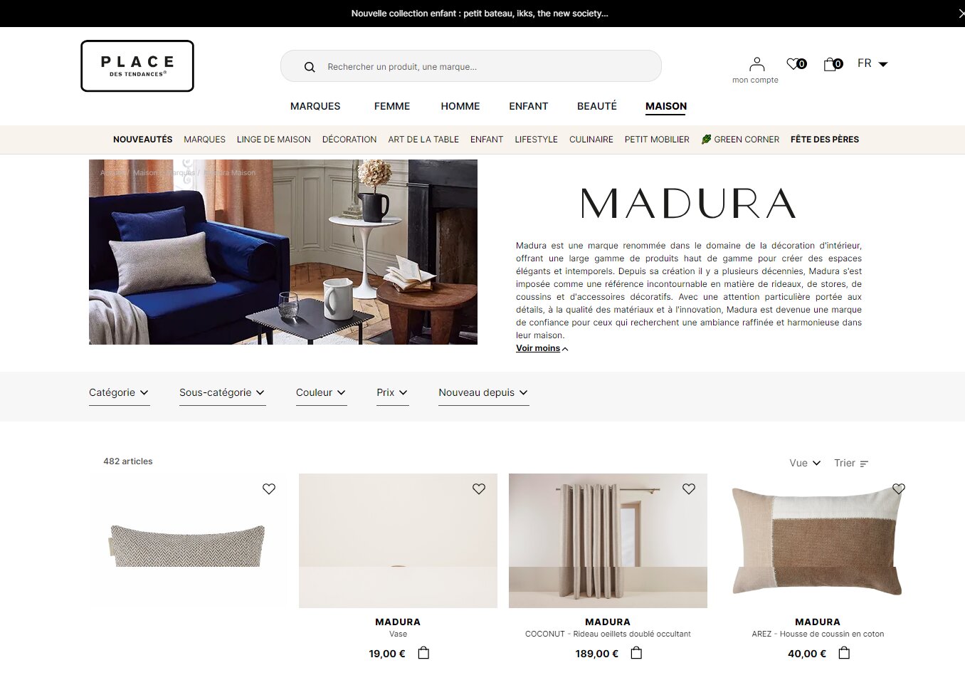 A l’instar de Madura, tous les vendeurs de la marketplace ont une page de présentation. - © D.R.