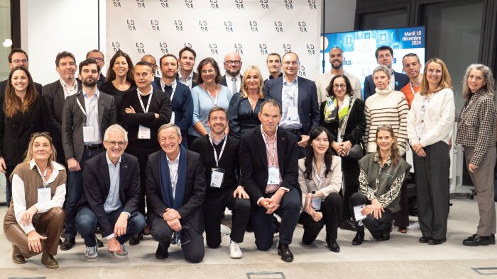 Les dix startupers et les membres du bureau de l’Adra. - © D.R.