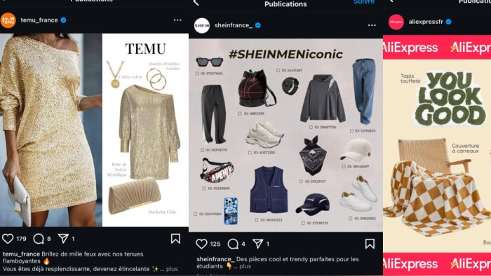 Shein, Temu et AliExpress ont profondément transformé le paysage de la mode en ligne en 2024. - © D.R.