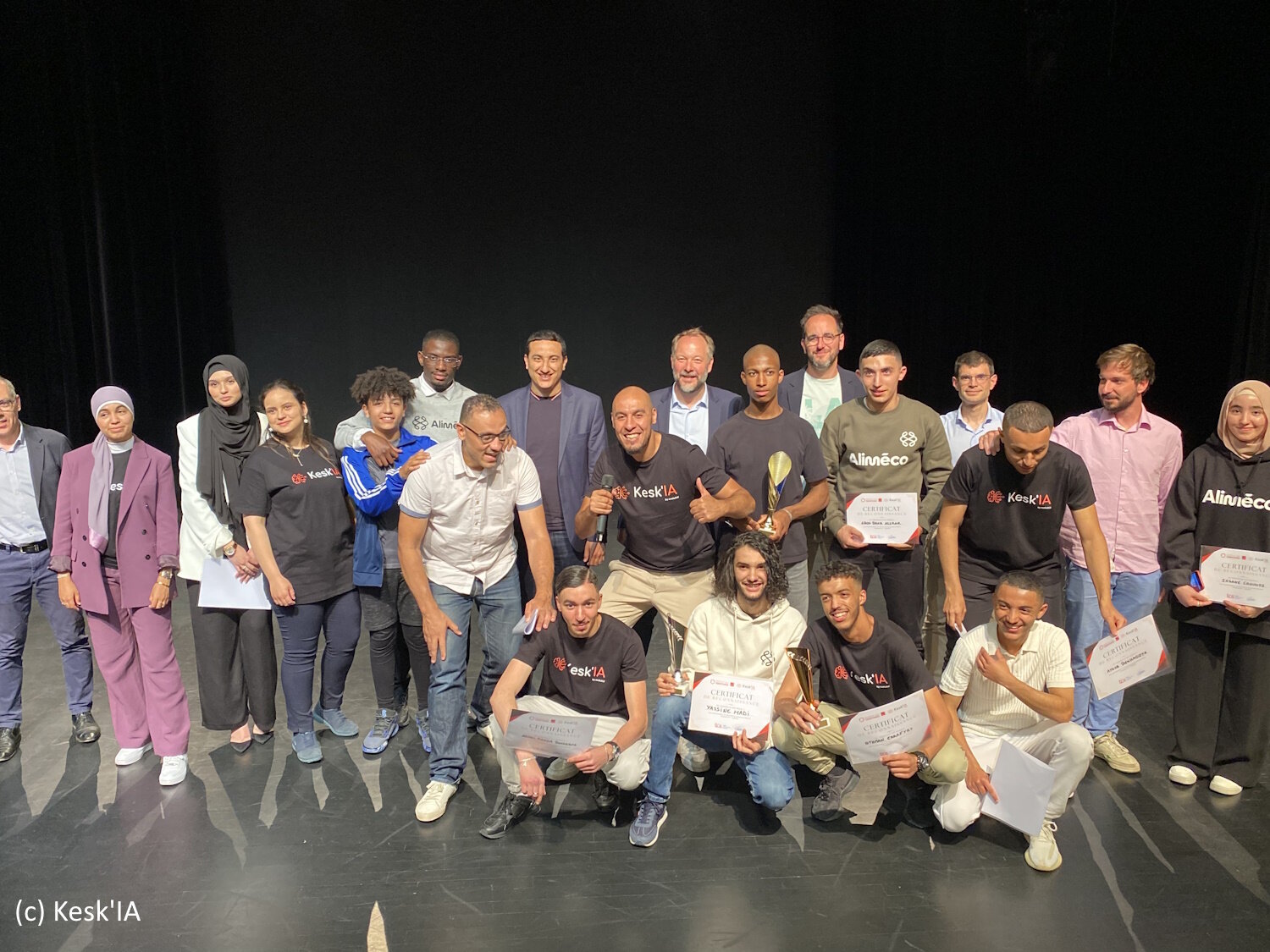 Les vainqueurs de l’étape Kesk’IA à Trappes. - © Kesk’IA