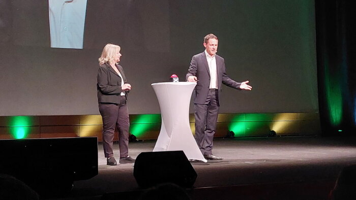 Gianmaria Perancin (président de l’USF) et Elysabeth Blanchet (déléguée générale de l’USF). - © Républik IT / B.L.