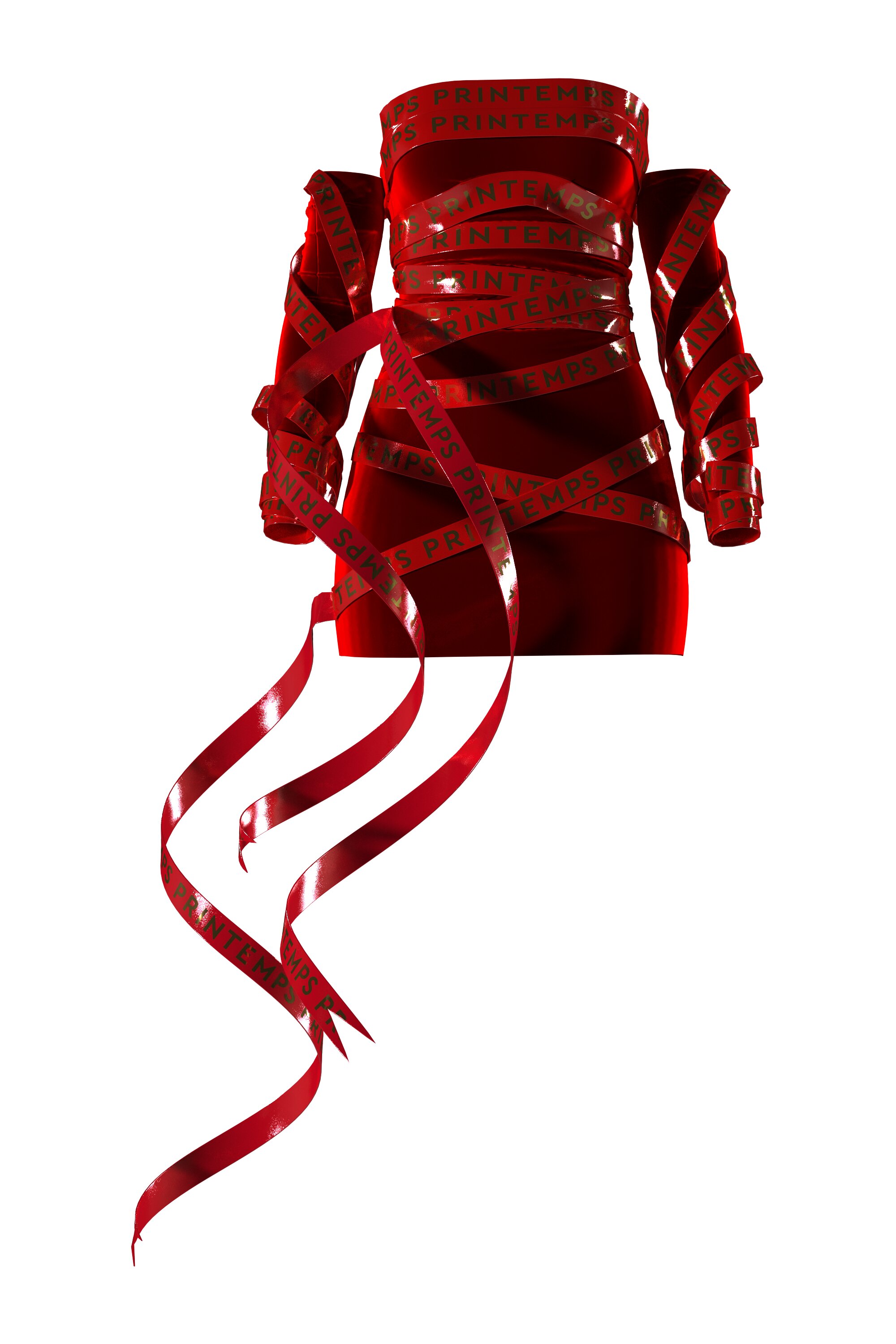 Digital Fashion by Printemps Drop Noël ruban brut - © Le Printemps