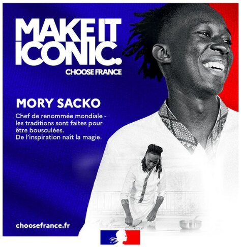Le chef Mory Sacko prête son image à la France - © SIG