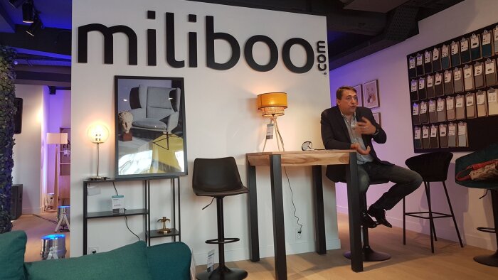 Guillaume Lachenal, p-dg Miliboo, lors de l’inauguration de la nouvelle boutique Miliboo. - © CC / Républik Retail