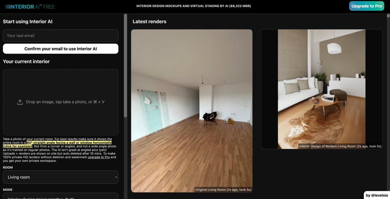 Imaginez un nouvel intérieur en quelques clics. - © Interior.Ai