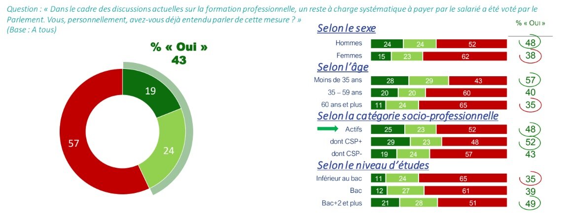 Connaissance du reste à charge CPF chez les actifs - © D.R.
