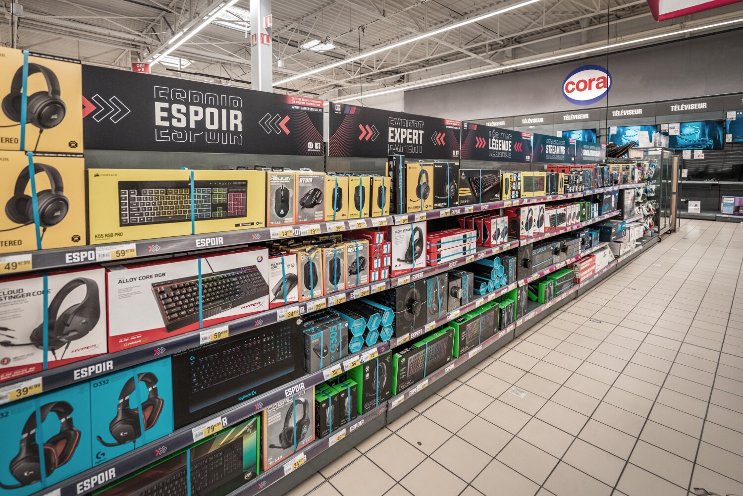 Le rayon est organisé selon trois niveaux définis selon l’expérience des joueurs. - © Cora