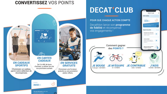 Le nouveau programme de fidélité de Decathlon a été mis en place au printemps dernier. - © D.R.