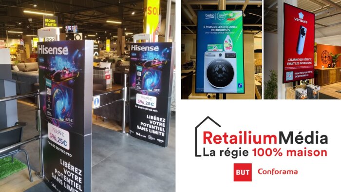 But et Conforama valorisent le trafic de leurs magasins à des marques tierces. - © Retailium Media