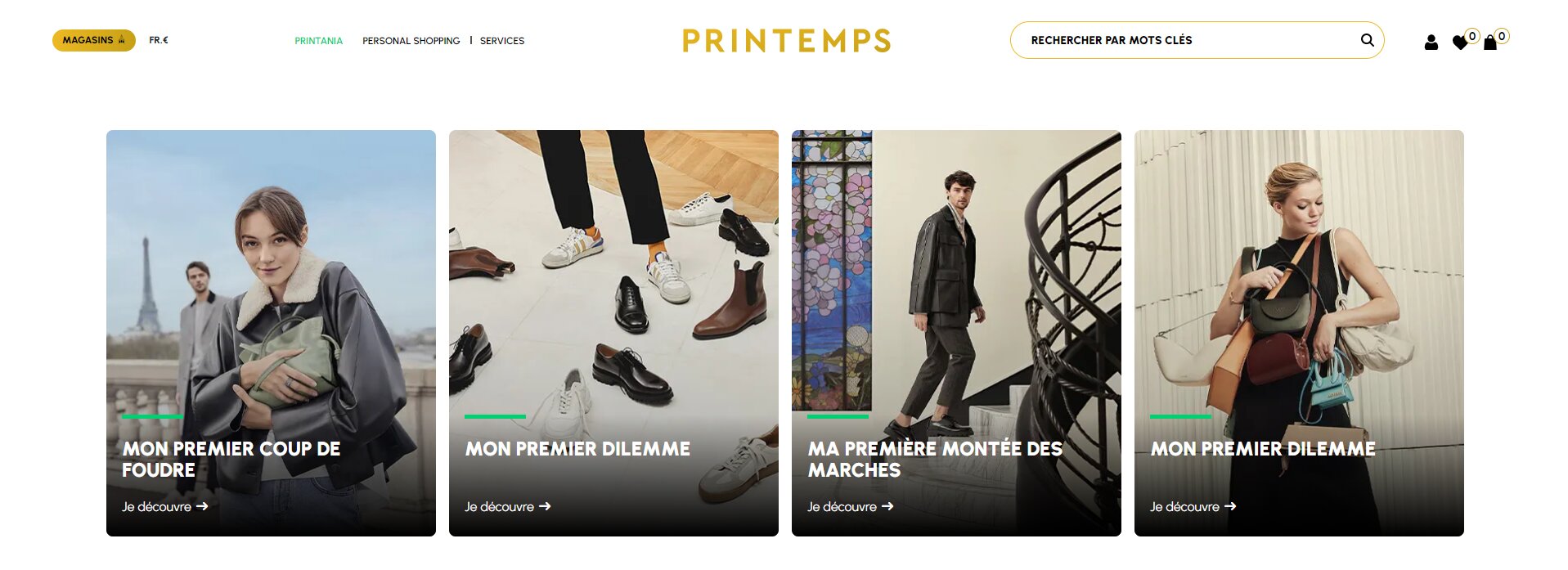 Le site Printemps.com fait également peau neuve. - © Printemps