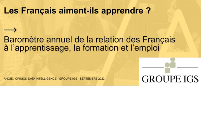 Des freins à lever pour développer une culture de l’apprentissage (IGS, baromètre annuel)