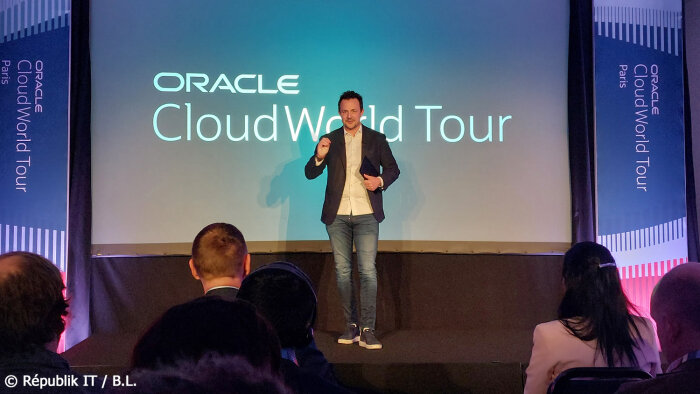 Christophe Negrier, DG Oracle France, a ouvert le Oracle CloudWorld Tour Paris.  - © Républik IT / B.L.