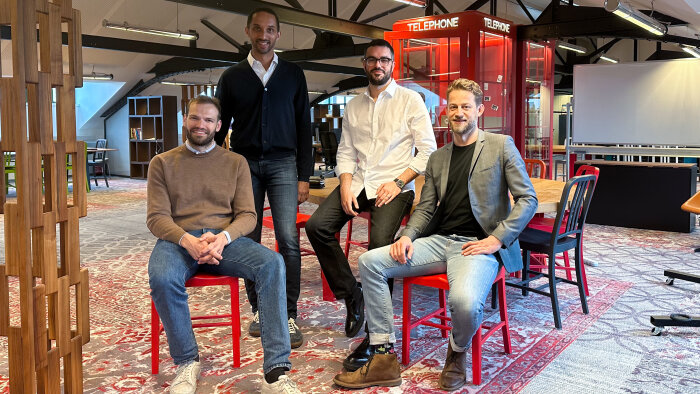 De g. à d. : Charles Vestur, Nathanel Mathieu, Alexandre Cadain et Baptiste Broughton. - © D.R.
