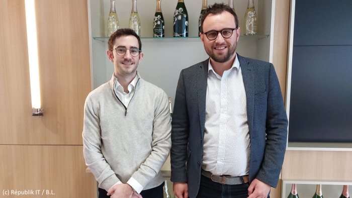 De gauche à droite : Victor Azria (JCDecaux) et Romain Nio (Pernod Ricard). - © Républik IT / B.L.