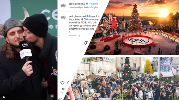 Avec son opération « Noël XXL », Celio transforme des villages en véritables destinations festives. - © D.R.