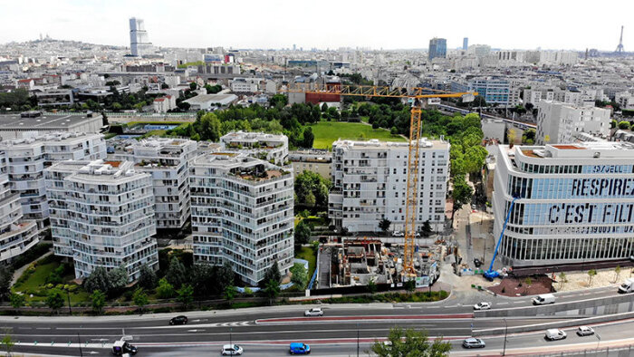 Nouveaux logements et bureaux à Clichy-la-Garenne, illustrant la transformation urbaine du pôle. - © Ville de Clichy-la-Garenne