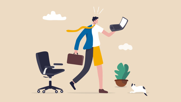 84 % des répondants au Baromètre Phygital Workplace voient un impact positif au travail hybride - © Getty Images/iStockphoto