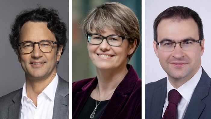 (de gauche à droite) Sylvain Gerron, Martine Loyer, Gilles Ballot. - © Carrefour