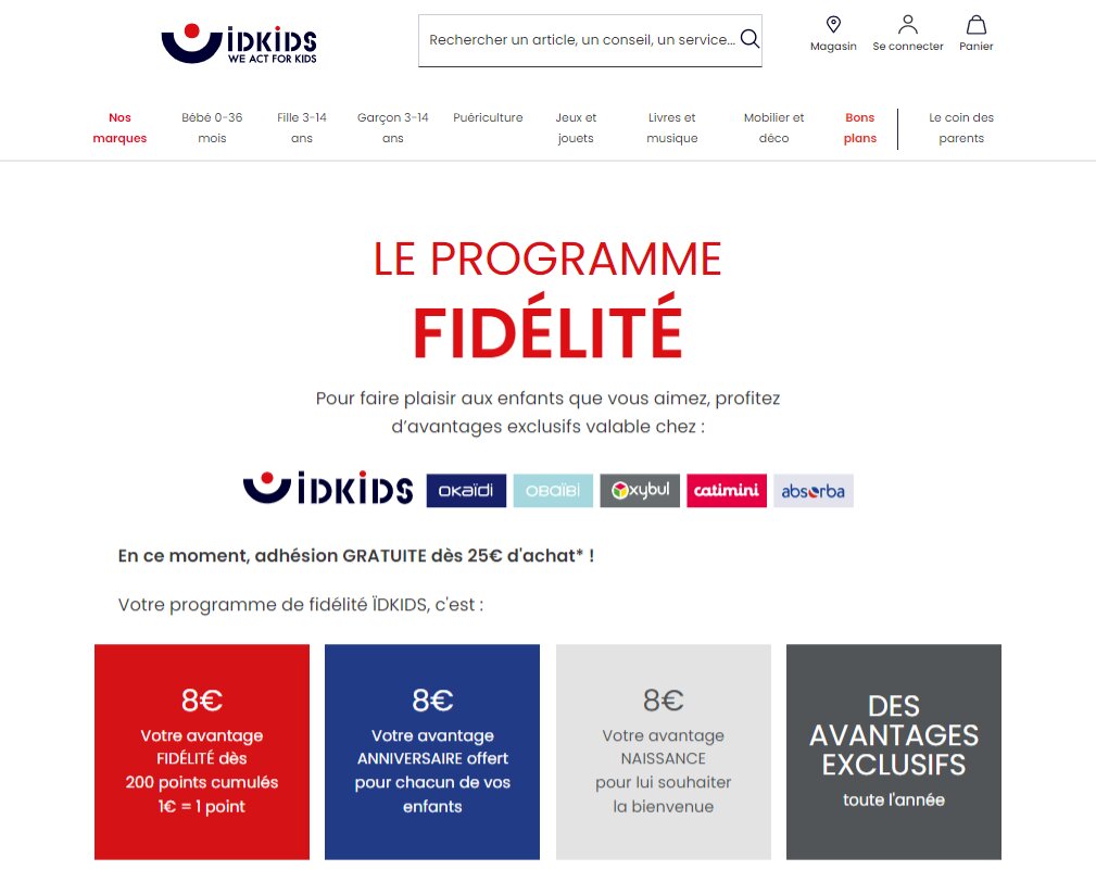 Okaidi et les autres marques du groupe rentrent dans un programme de fidélité commun sous l’ombrelle ID KIDS. - © D.R.