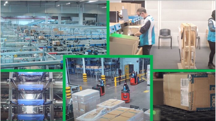 Decathlon robotise ses sites logistiques pour doper sa productivité. - © D.R.