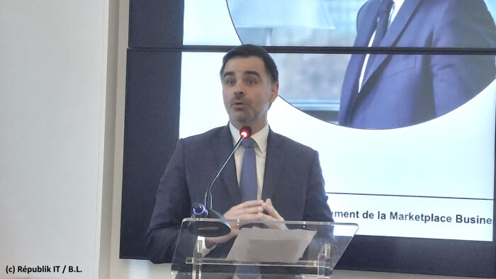 Laurent Saint-Martin, directeur général de Business France, à la présentation de la marketplace. - © Républik IT / B.L.