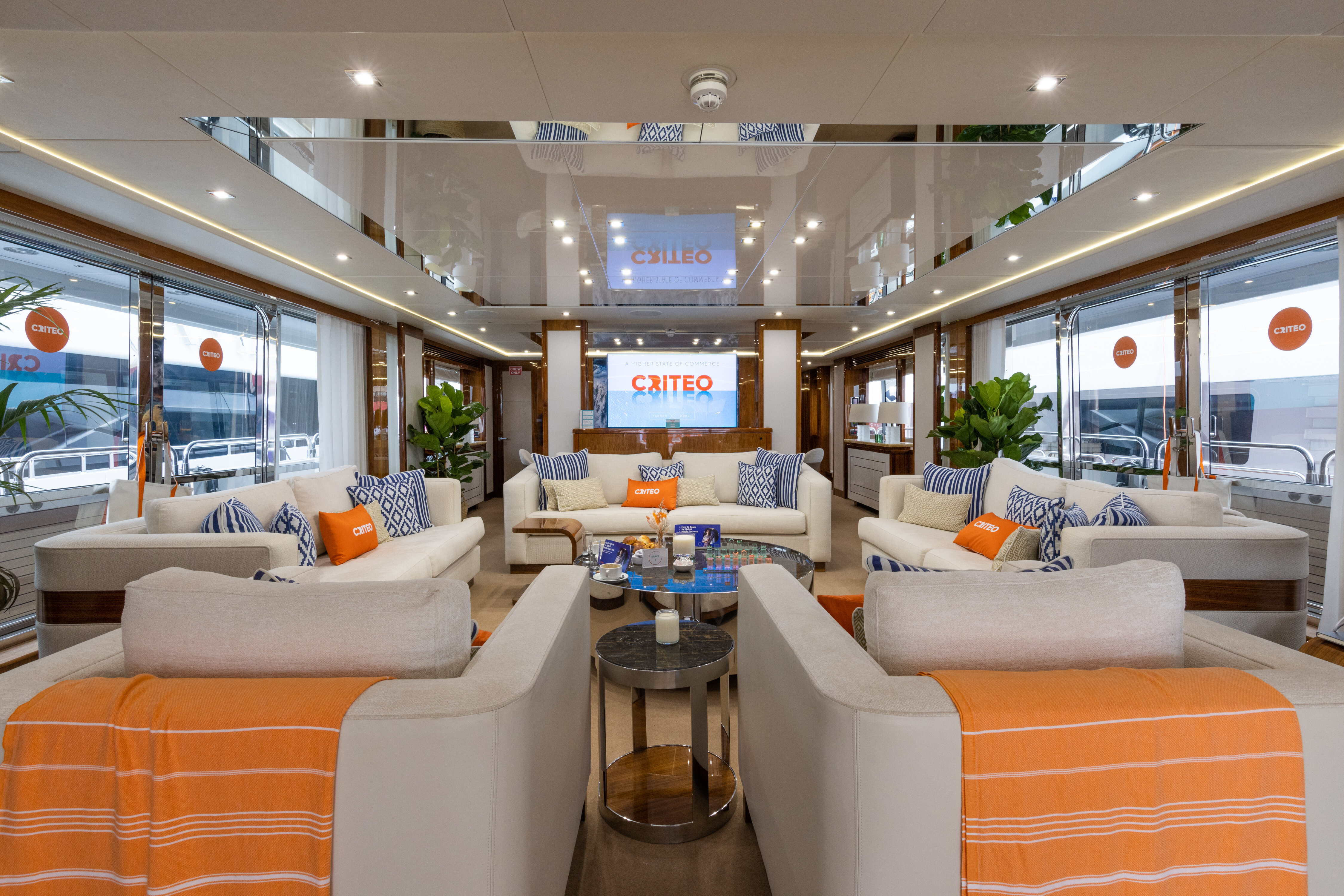L’espace Criteo aménagé au festival Cannes Lions 2023 pour accueillir clients et prospects - © Criteo