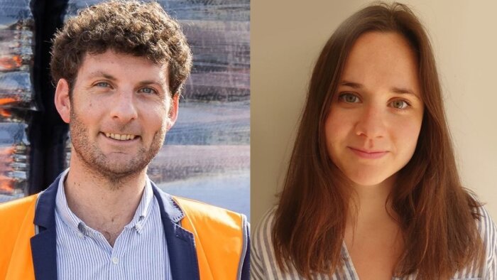 Quentin Bonnerot et Morgane Cottineau, Supply chain Danone France. - © D.R.
