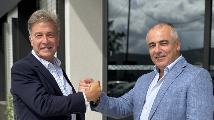 Fabrice Coevoet, président du Groupe Barcodis et Gilles Tassery, président d’E-Dentic - © D.R.