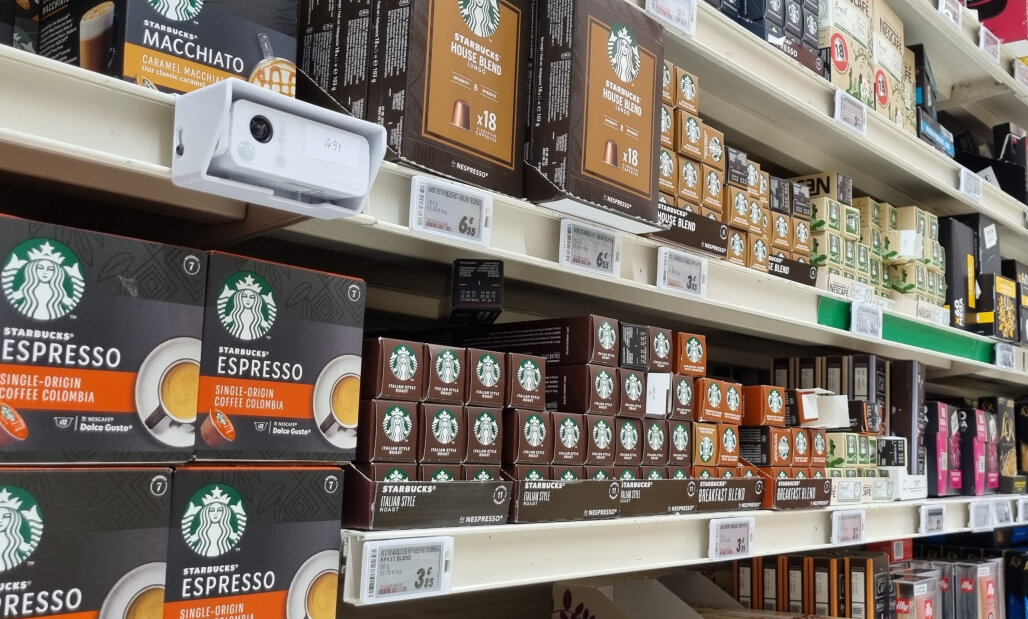 Shelfvision est actuellement en test chez Carrefour. - © Pricer