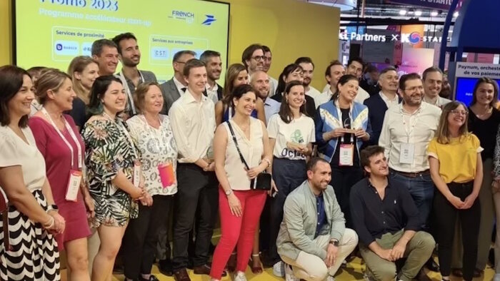 Les lauréats du concours French IoT, Impact x Technologie réunis sur Vivatech 2023. - © Docaposte