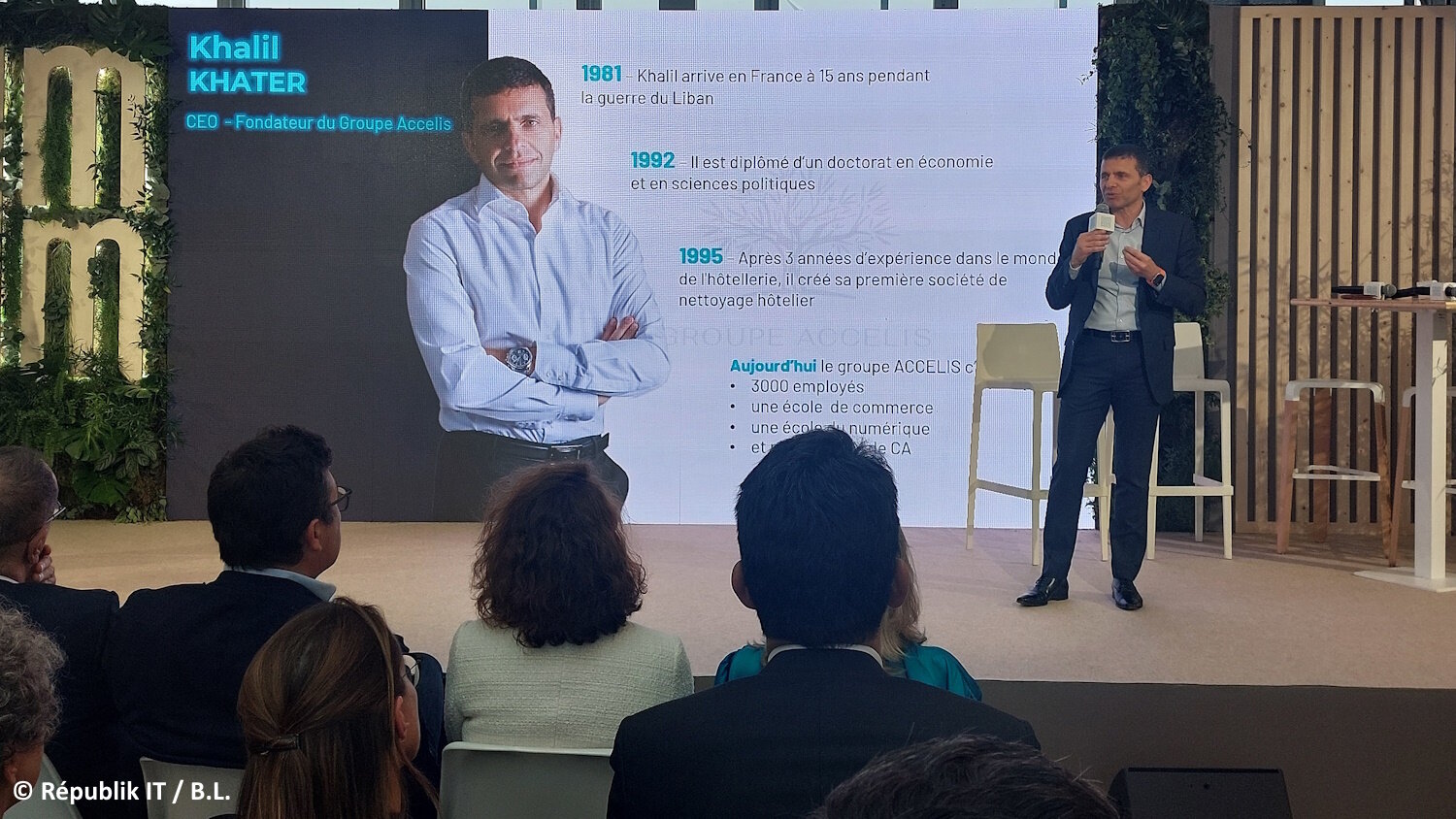Khalil Khater, cofondateur du groupe Accelis, veut amener l’entreprise dans l’école. - © Républik IT / B.L.
