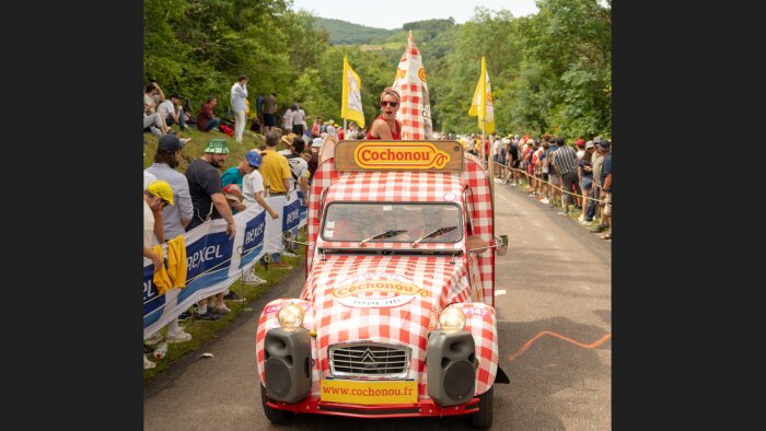 Cochonou sur les routes du Tour - © D.R.