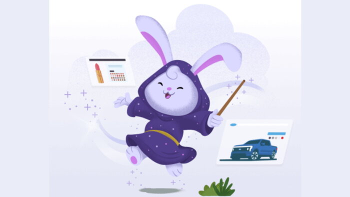 Ce charmant petit lapin magicien est la mascotte associée à Genie de Salesforce. - © Salesforce