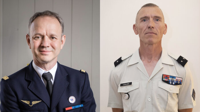 De gauche à droite : Emmanuel Naëgelen et Stéphane Bajard. - © Ministère des Armées