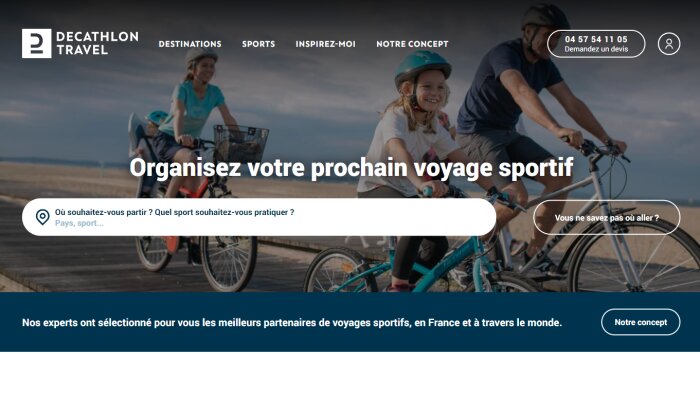 Decathlon Travel a été mis en ligne en juillet 2021. - © D.R.