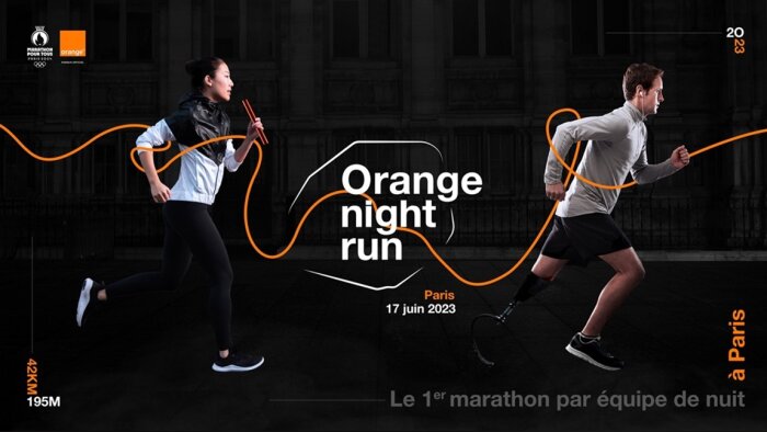 Orange Night Run : 1ère activation d’Orange dans le cadre de son partenariat avec les JO Paris 2024 - © Orange