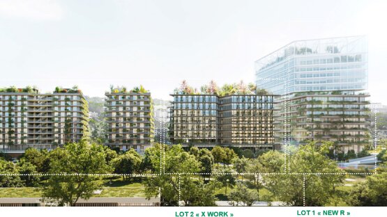 Le futur quartier développé par BNP Paribas Real Estate et Eiffage Immobilier sur le Trapèze. - © Chartier Dalix / BIG / AAVP / ECDM