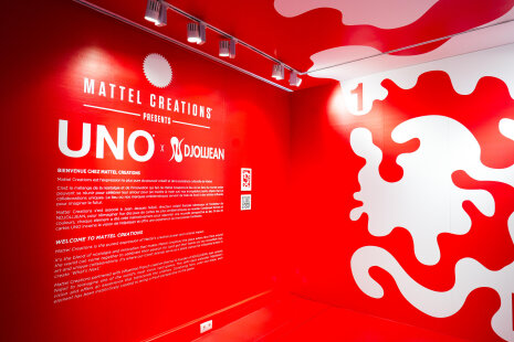 L'activation UNO pour son édition limitée en collaboration avec l'article Jean-Jacques Ndjoli - © Mattel