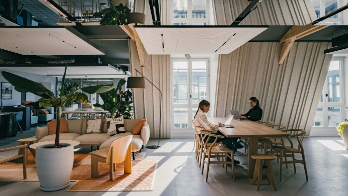 L’aménagement des nouveaux bureaux d’Eurazeo par Saguez&Partners et Hauteur Libre. - © Michael Bezou