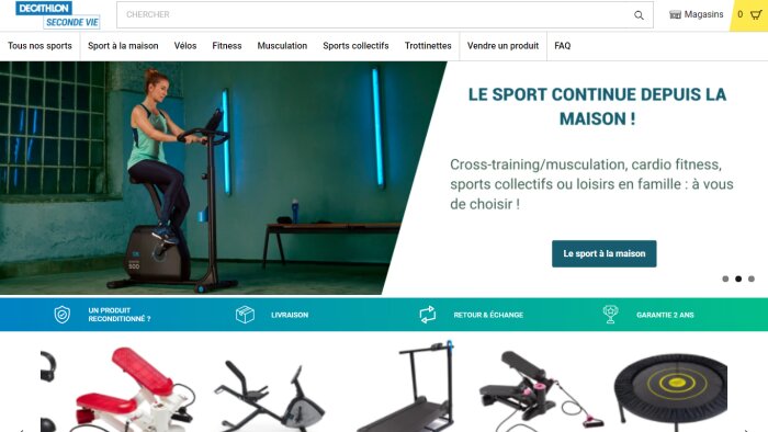 L’offre Seconde Vie de Decathlon est désormais nationalement disponible. - © D.R.