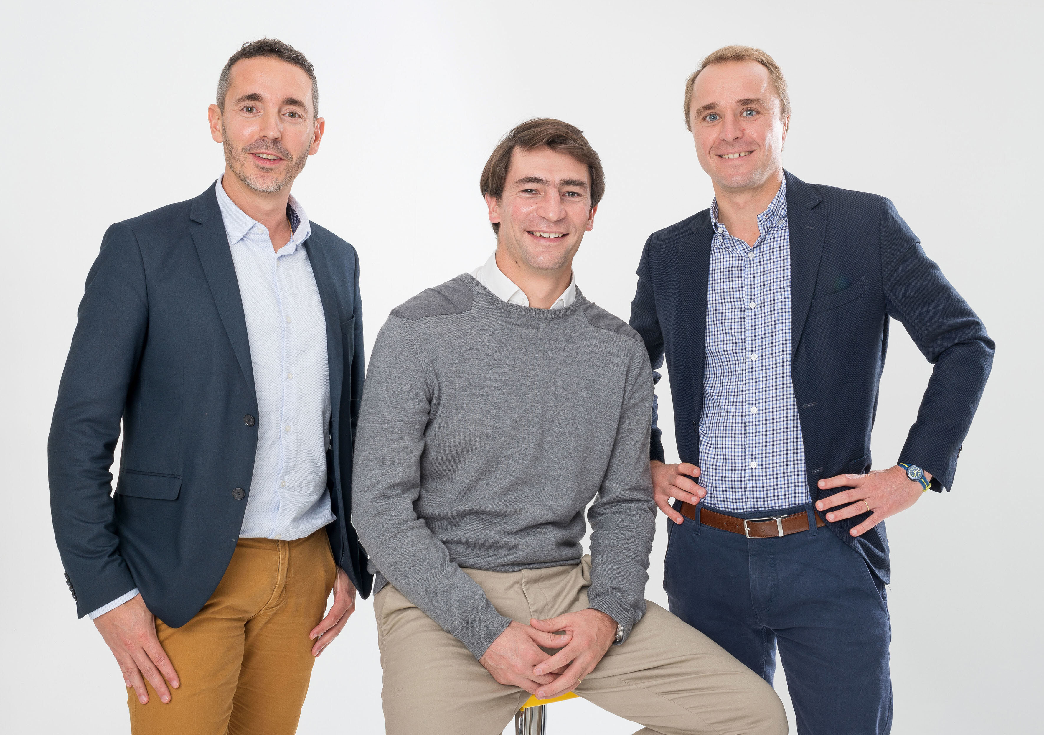 Antony Bacle (DG pôle centre-ville), Geoffroy Libaudiere et François Aspe ((co-directeurs marque Eram) relancent Eram en 2023. - © Eram
