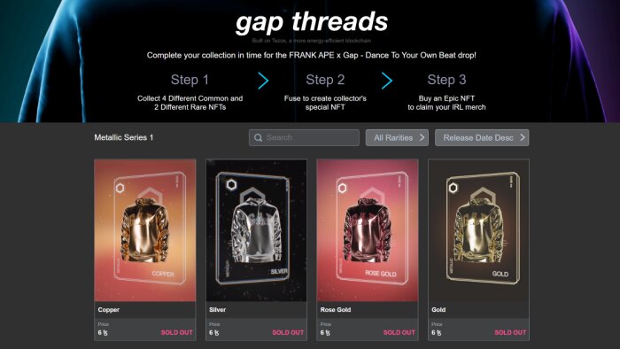 Gap propose de la gamification avec des NFT. - © D.R.