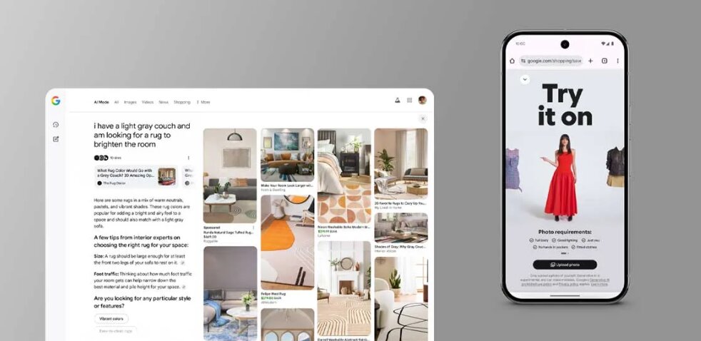 Le géant Google n’est pas en reste avec son « Shop with AI mode » sur Gemini. - © D.R.