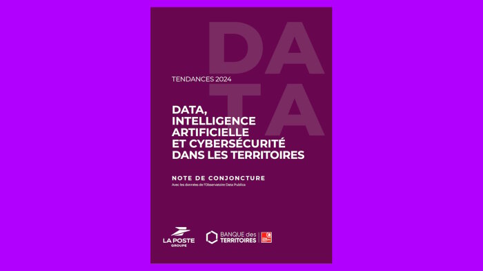 La Note de Conjoncture « Data, Intelligence Artificielle et Cybersécurité dans les Territoires ». - © La Poste / La Banque des Territoires