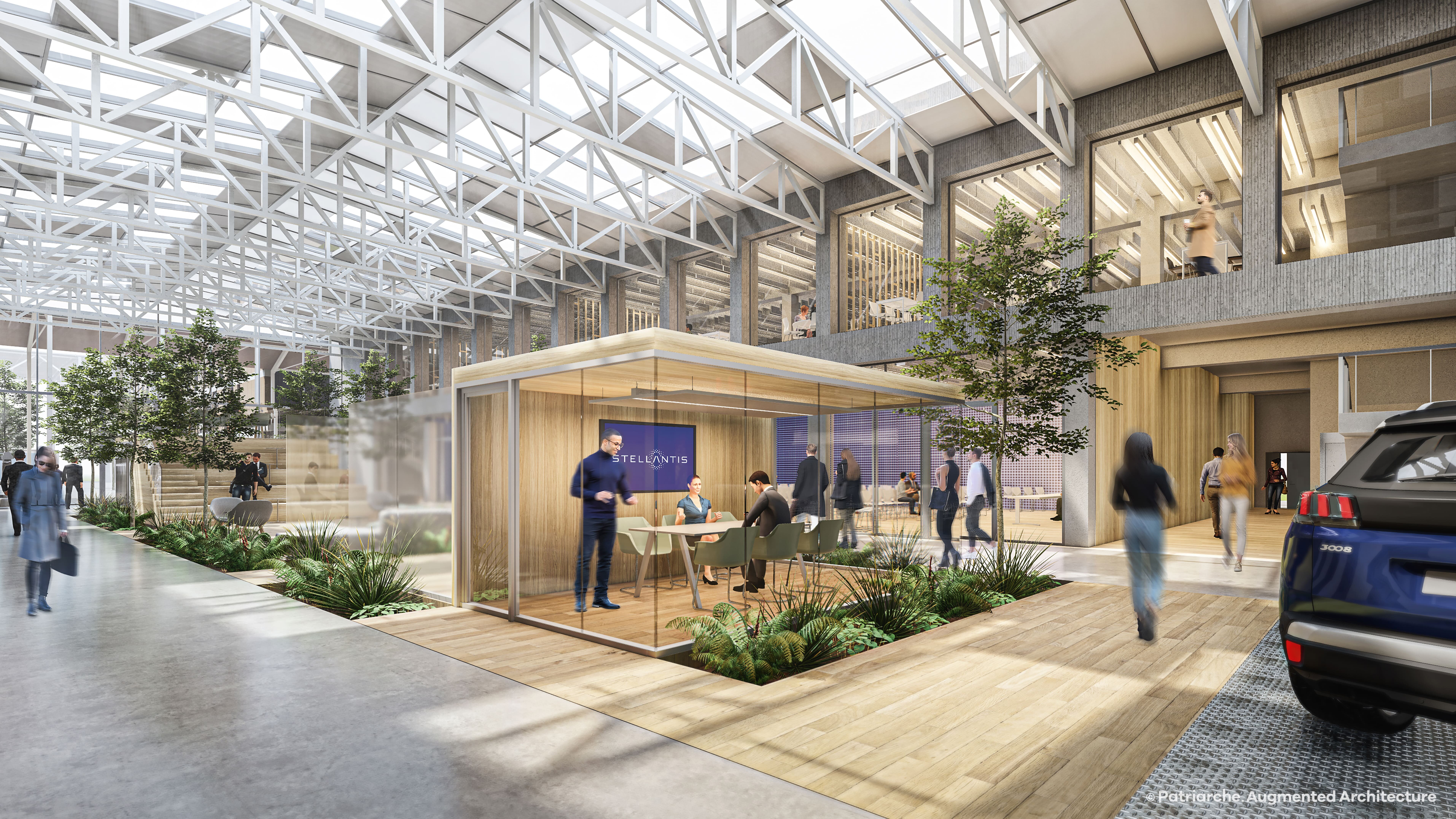 Les futurs espaces du Green Campus de Stellantis - © Patriarche