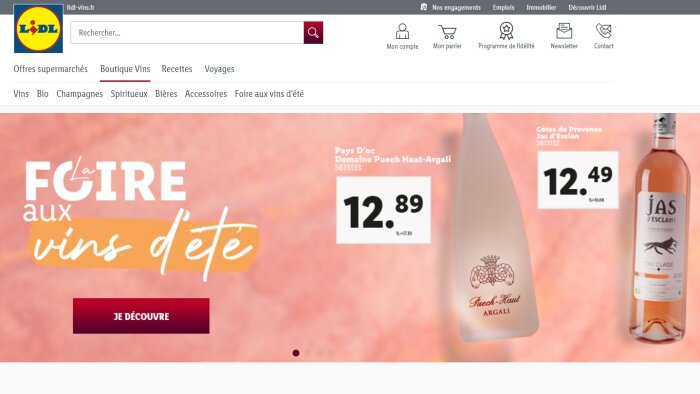 Lidl organise régulièrement sur son site des foires pour animer le site. - © D.R.