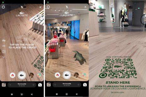 La réalité augmentée donne vie au crocodile. - © Républik Retail