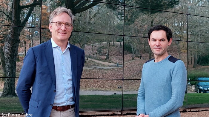 Olivier Siegler (DSI de Pierre Fabre - à gauche) et Julien Rousseau (responsable RSE - à droite) - © Pierre Fabre