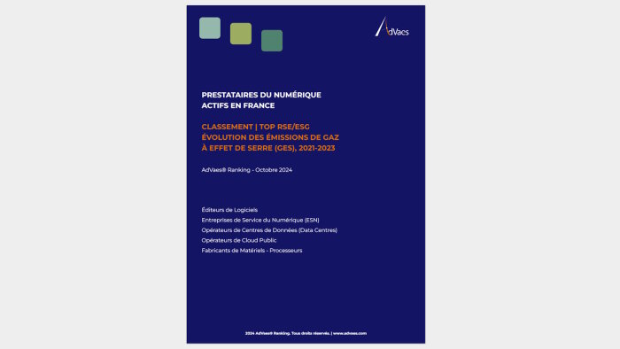 Le cabinet AdVaes a publié les empreintes carbones des principaux acteurs du numérique. - © AdVaes
