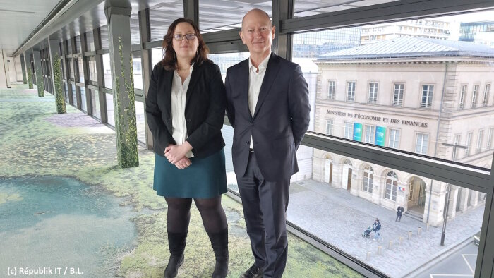 Céline Frackowiak (DGFiP) et Stéphane Eustache (AIFE). - © Républik IT / B.L.
